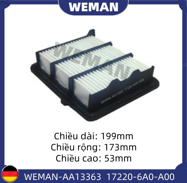 WEMAN Lọc gió AA13363 OEM 17220-6A0-A00 WEMAN Lọc gió AA13363