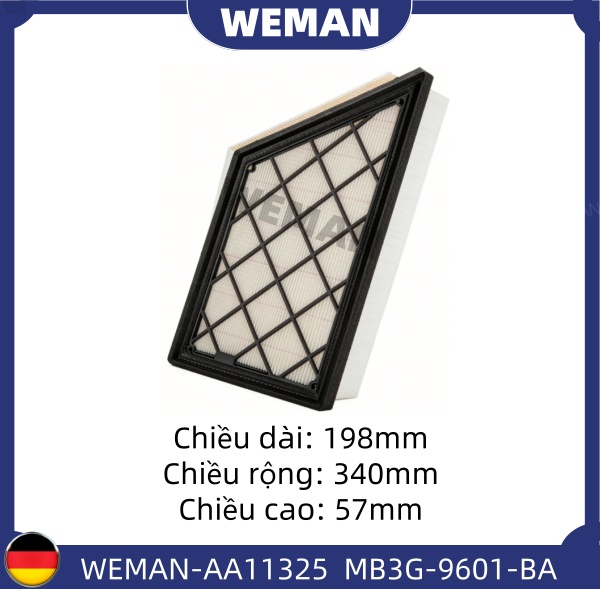 WEMAN Lọc gió AA11325 Ford Everest Ranger OEM 2562972 WEMAN Lọc gió AA11325 Ford Everest Ranger