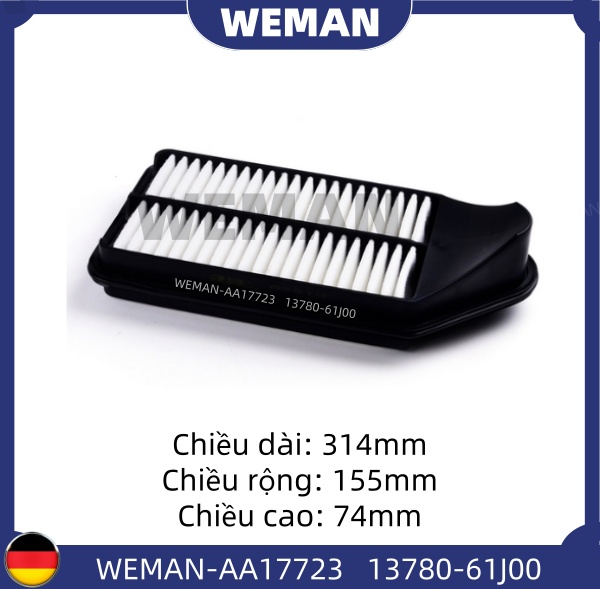 WEMAN Lọc gió AA17723 Suzuki APV OEM 13780-61J00 WEMAN Lọc gió AA17723 Suzuki APV