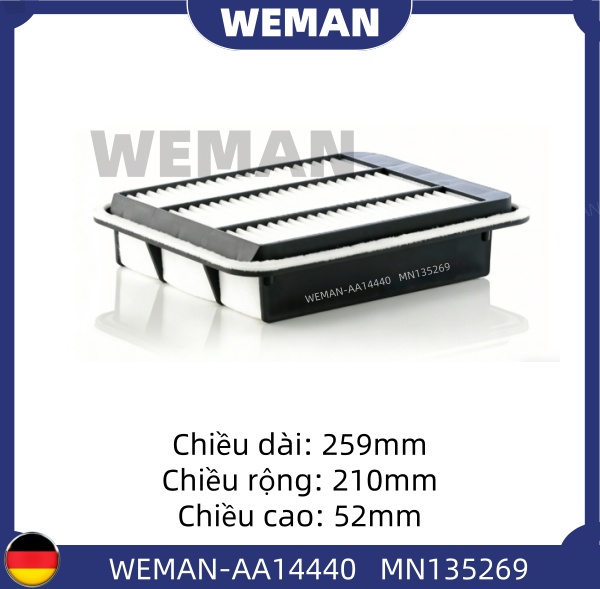 WEMAN Lọc gió AA14440 Mitsubishi Grandis