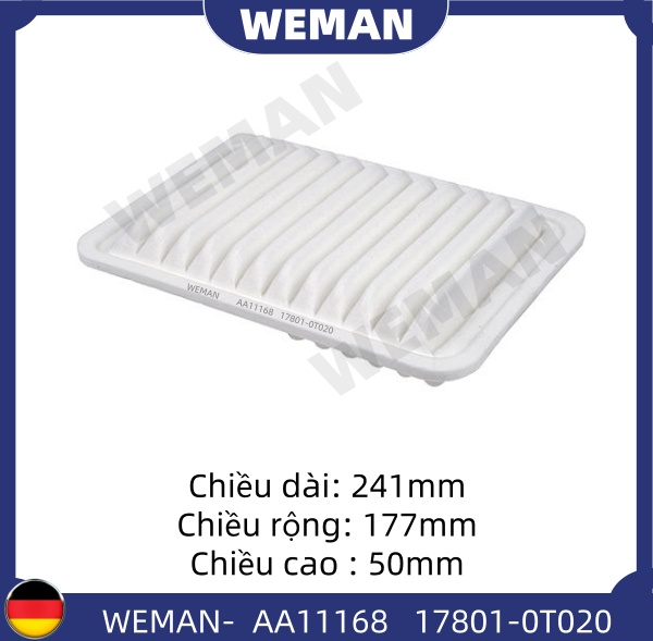 WEMAN Lọc gió AA11168 Toyota Altis Vios Yaris Rav4