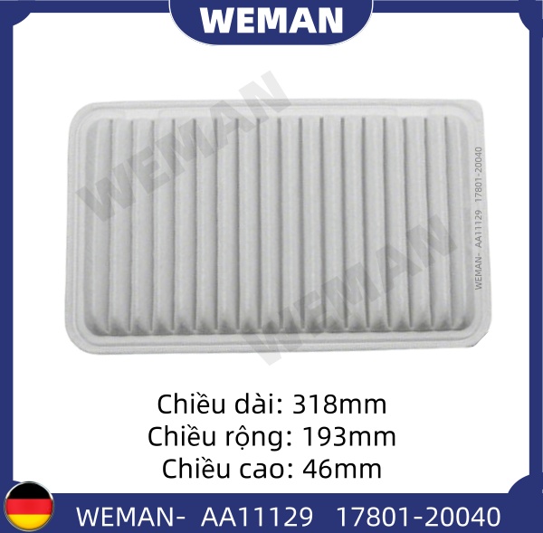 WEMAN Lọc gió AA11129 Toyota Camry