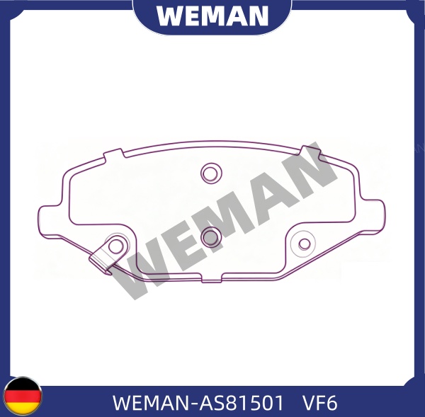 WEMAN Má phanh AS81501 V-F VF6 WEMAN Má phanh AS81501 V-F VF6