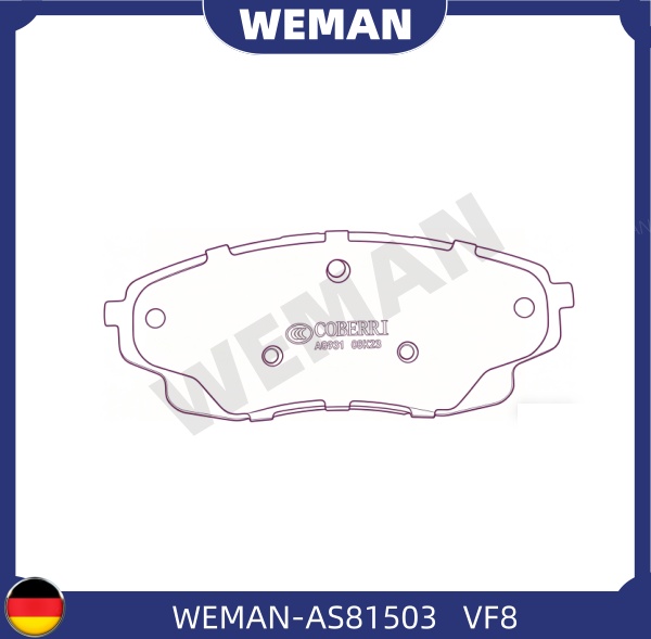 WEMAN Má phanh AS81503 V-F VF8 WEMAN Má phanh AS81503 V-F VF8