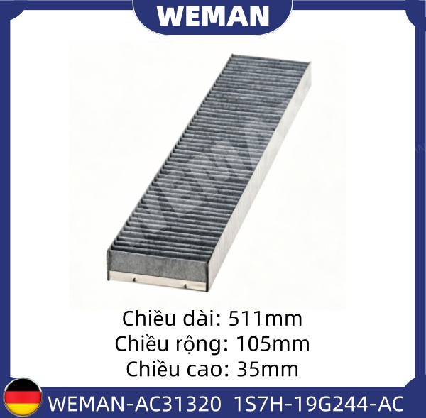 WEMAN Lọc gió điều hòa AC31320T OEM 1115 568 WEMAN Lọc gió điều hòa AC31320T