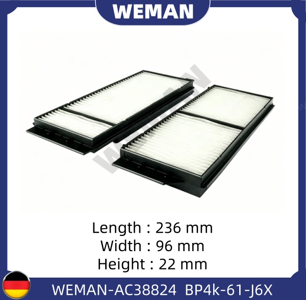 WEMAN Lọc gió điều hòa AC38824T Mazda Mazda 2 Mazda 3 OEM BP4k-61-J6X WEMAN Lọc gió điều hòa AC38824T Mazda Mazda 2 Mazda 3