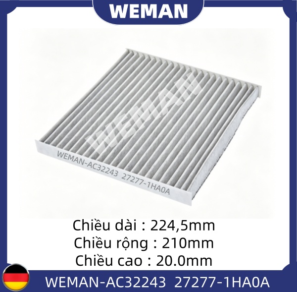 WEMAN Lọc gió điều hòa AC32243F Nissan sunny