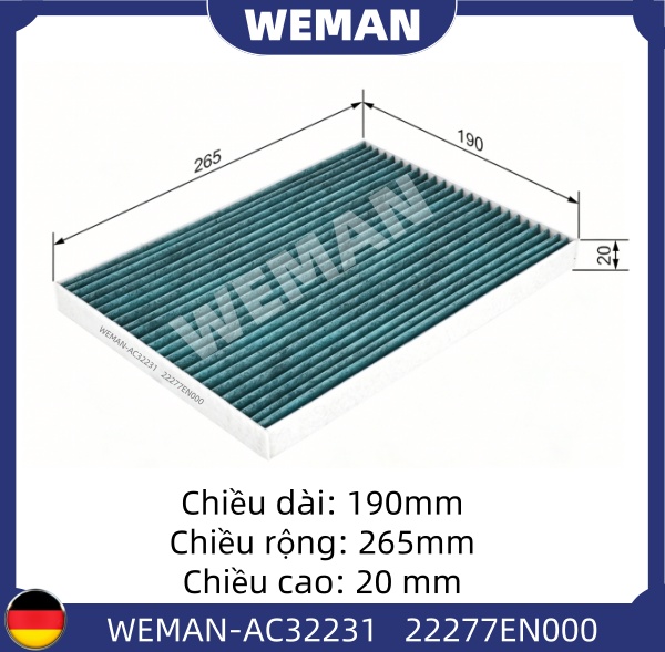 WEMAN Lọc gió điều hòa AC32231
