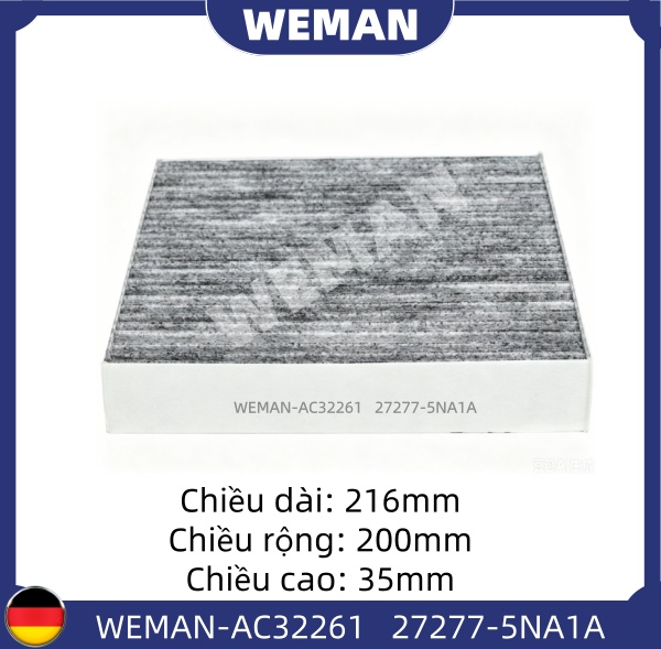 WEMAN Lọc gió điều hòa AC32261 Nissan ALMERA