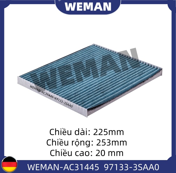 WEMAN Lọc gió điều hòa AC31445T OEM 97133-3SAA0 WEMAN Lọc gió điều hòa AC31445T
