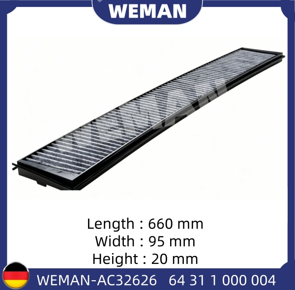 WEMAN Lọc gió điều hòa AC32626T OEM 64 31 1 000 004 WEMAN Lọc gió điều hòa AC32626T