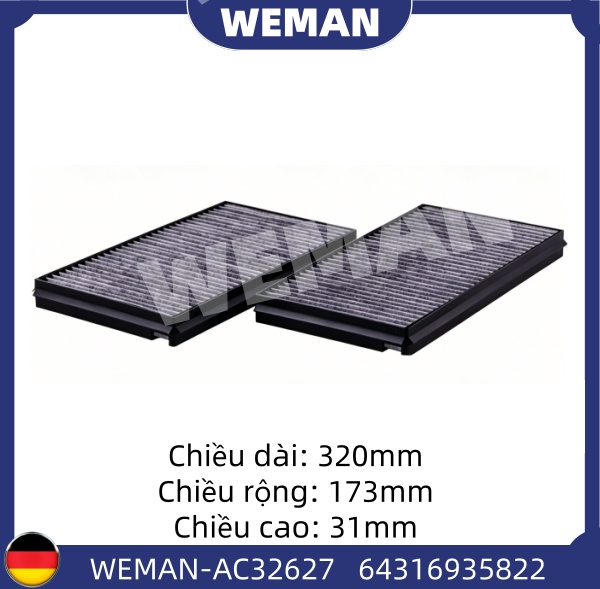 WEMAN Lọc gió điều hòa AC32627