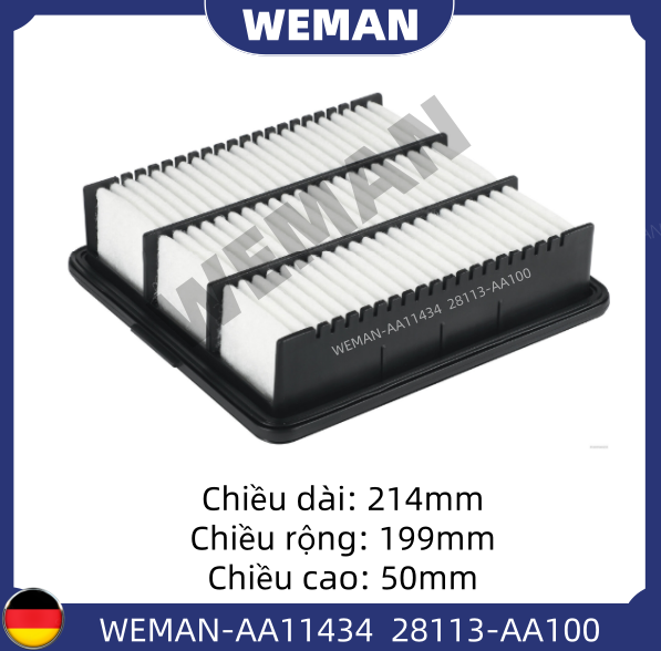 WEMAN Lọc gió AA11434 OEM 28113-AA100 WEMAN Lọc gió AA11434