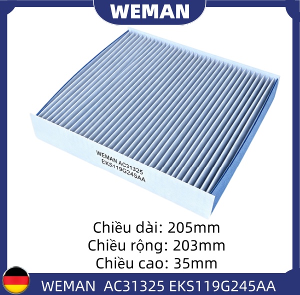 WEMAN Lọc gió điều hòa AC31325T OEM EKS119G245AA WEMAN Lọc gió điều hòa AC31325T