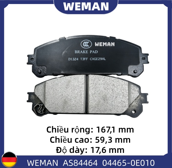 WEMAN Má phanh AS84464 Toyota Highlander