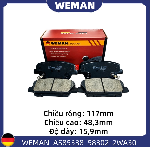 WEMAN Má phanh AS85338 HYU*DAI/KI-A Santafe Genesis Coupe Equus