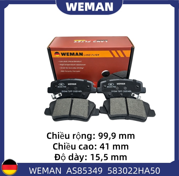 WEMAN Má phanh AS85349 HYU*DAI/KI-A i10 Accent Elantra I20