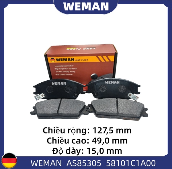 WEMAN Má phanh AS85305 HYU*DAI/KI-A GETZ
