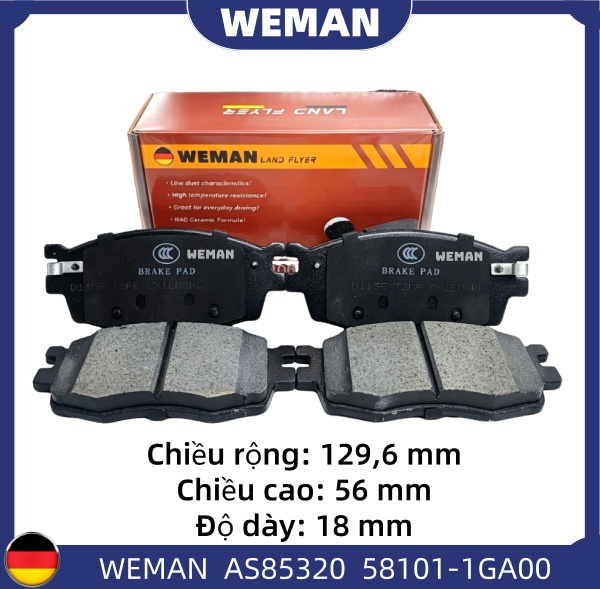 WEMAN Má phanh AS85320 HYU*DAI/KI-A Accetn I20 Accent