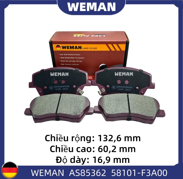 WEMAN Má phanh AS85362 HYU*DAI/KI-A Elantra