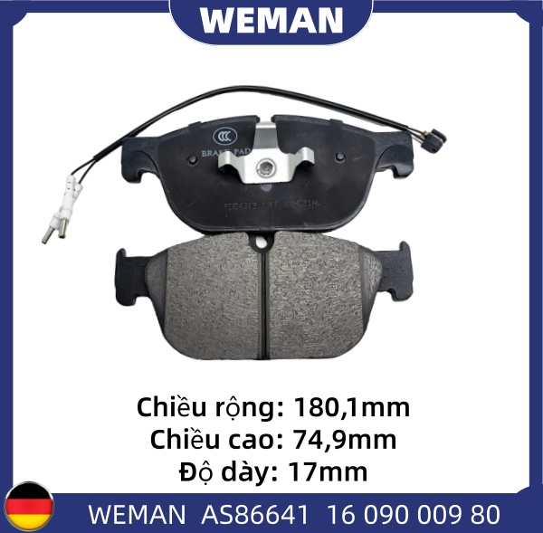 WEMAN Má phanh AS86641 Peu*eot 5008 OEM 4254.73 WEMAN Má phanh AS86641 Peu*eot 5008