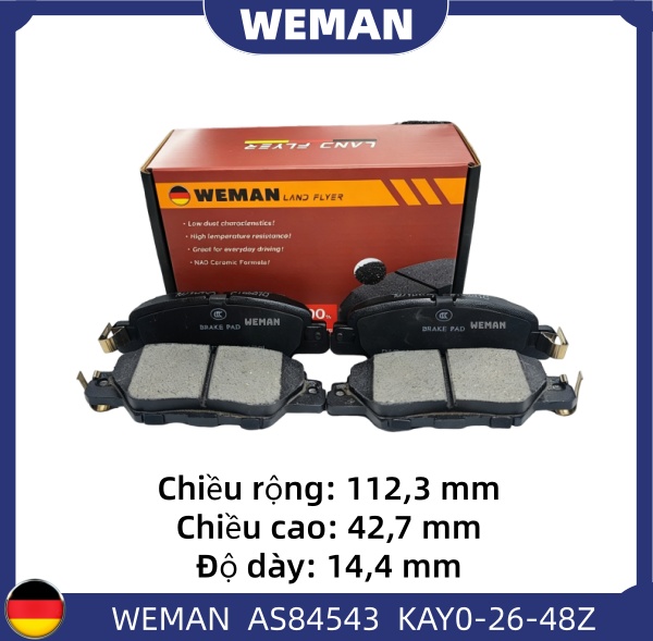 WEMAN Má phanh AS84543 Ma*da Mazda CX-5