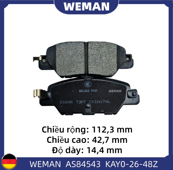 WEMAN Má phanh AS84543 Ma*da Mazda CX-5