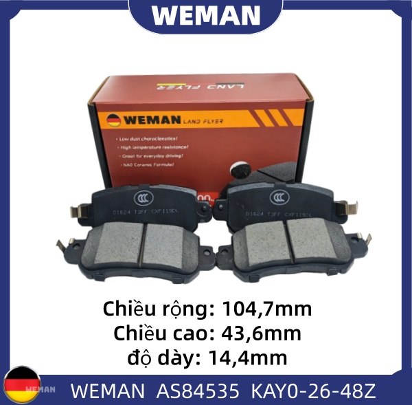 WEMAN Má phanh AS84535 Ma*da 2 CX-5