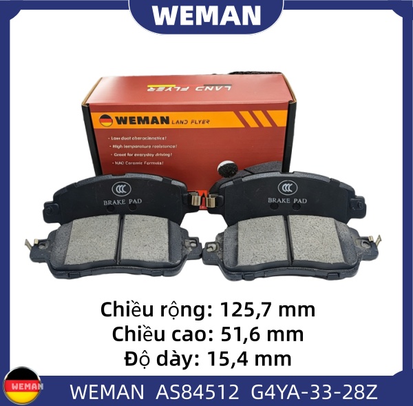 WEMAN Má phanh AS84512 Ma*da Mazda 2