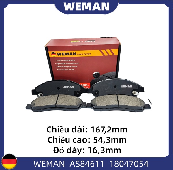 WEMAN Má phanh AS84611 Is*zu D-Max Colorado OEM 8973749720 WEMAN Má phanh AS84611 Is*zu D-Max Colorado