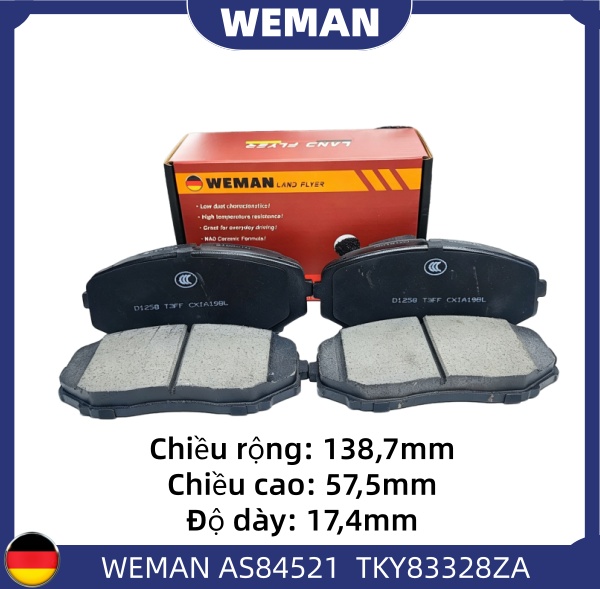 WEMAN Má phanh AS84521 Mitsu*ishi Triton