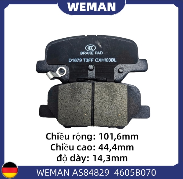WEMAN Má phanh AS84829 Ma*da Mazda 6 Outlander OEM GHY92648Z WEMAN Má phanh AS84829 Ma*da Mazda 6 Outlander