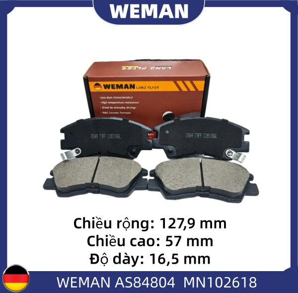 WEMAN Má phanh AS84804 Mitsu*ishi Pajero OEM DBP511111 WEMAN Má phanh AS84804 Mitsu*ishi Pajero