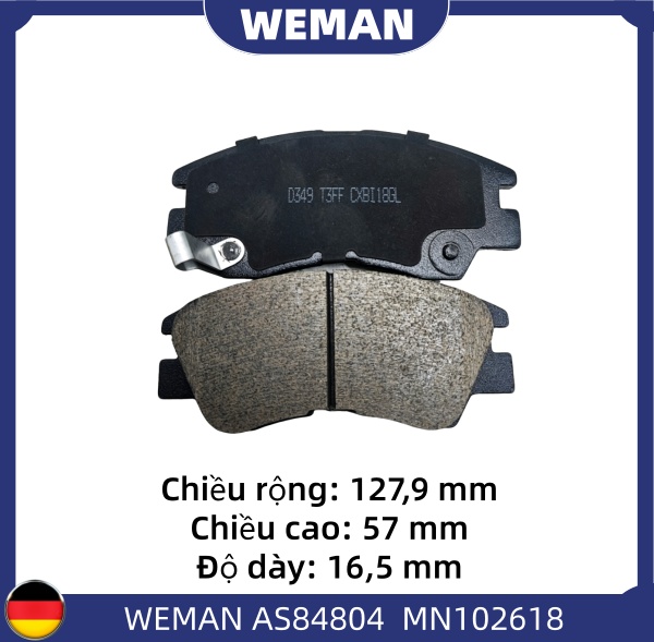 WEMAN Má phanh AS84804 Mitsu*ishi Pajero OEM DBP511111 WEMAN Má phanh AS84804 Mitsu*ishi Pajero
