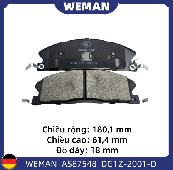 WEMAN Má phanh AS87548 For-d Explorer OEM 5305764 WEMAN Má phanh AS87548 For-d Explorer