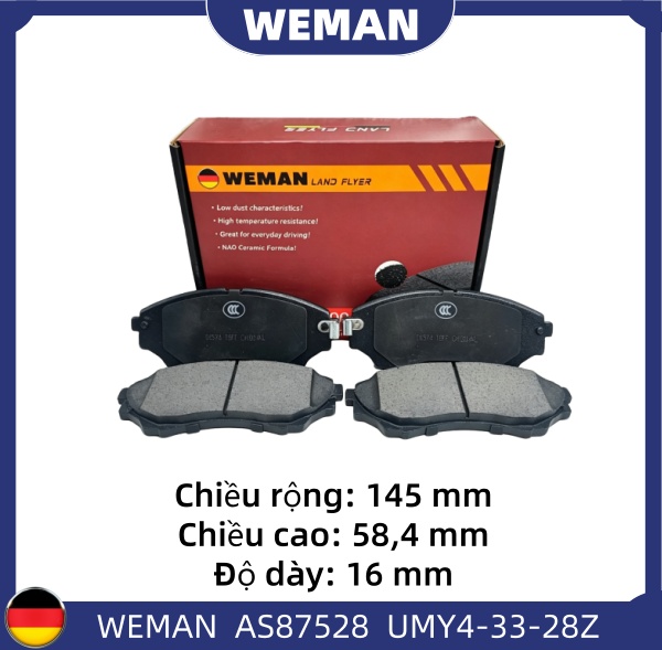 WEMAN Má phanh AS87528 For-d Everest BT-50 Ranger