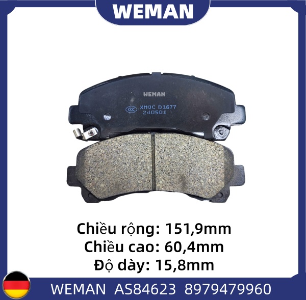 WEMAN Má phanh AS84623 Is*zu D-Max MU-X Trailblazer Colorado
