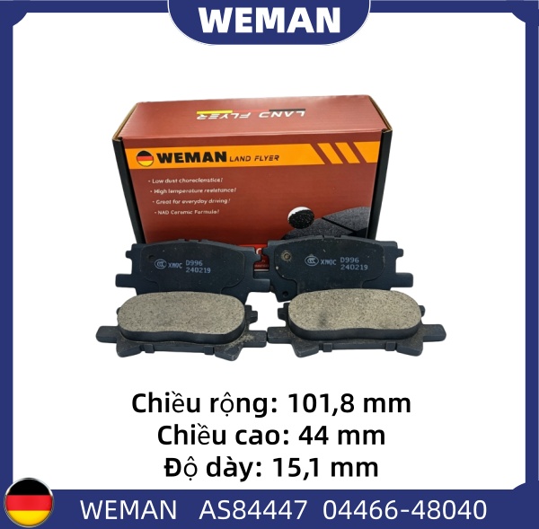 WEMAN Má phanh AS84447 Toy*ta Highlander
