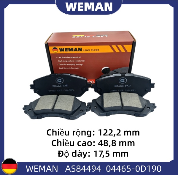 WEMAN Má phanh AS84494 Toy*ta Vios Yaris