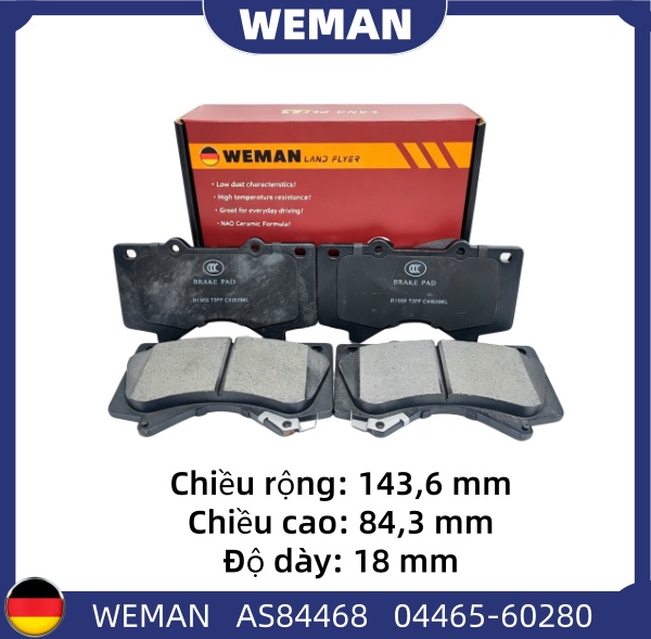 WEMAN Má phanh AS84468 Toy*ta Land Cruiser LX