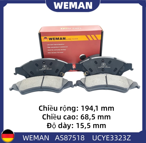 WEMAN Má phanh AS87518 For-d Everest BT-50 Ranger